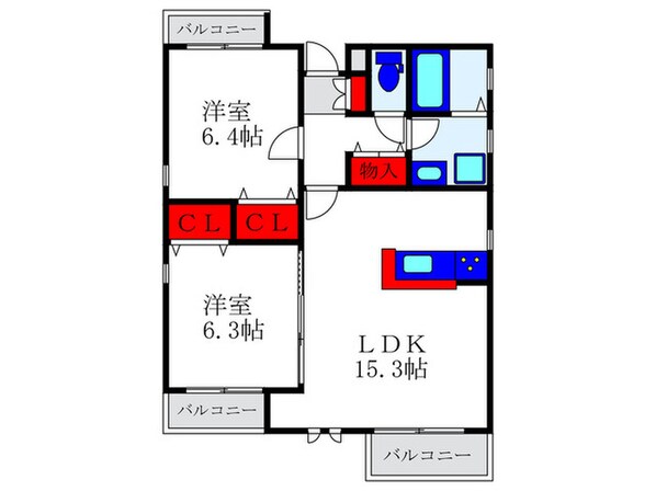 ミハス豊中駅前の物件間取画像